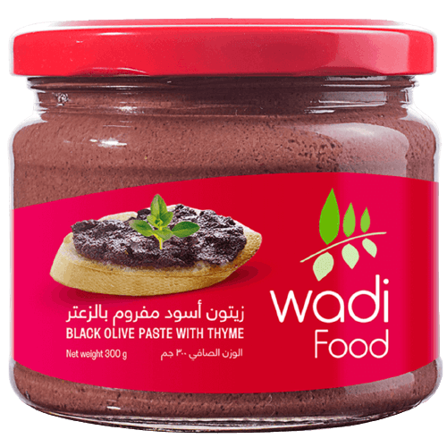 Wadi Food Black Olive Paste with Thyme 300gm Jar - Qio