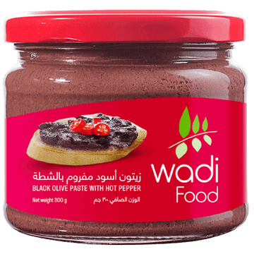 Wadi Food Black Olive Paste with Chili 300gm Jar - Qio