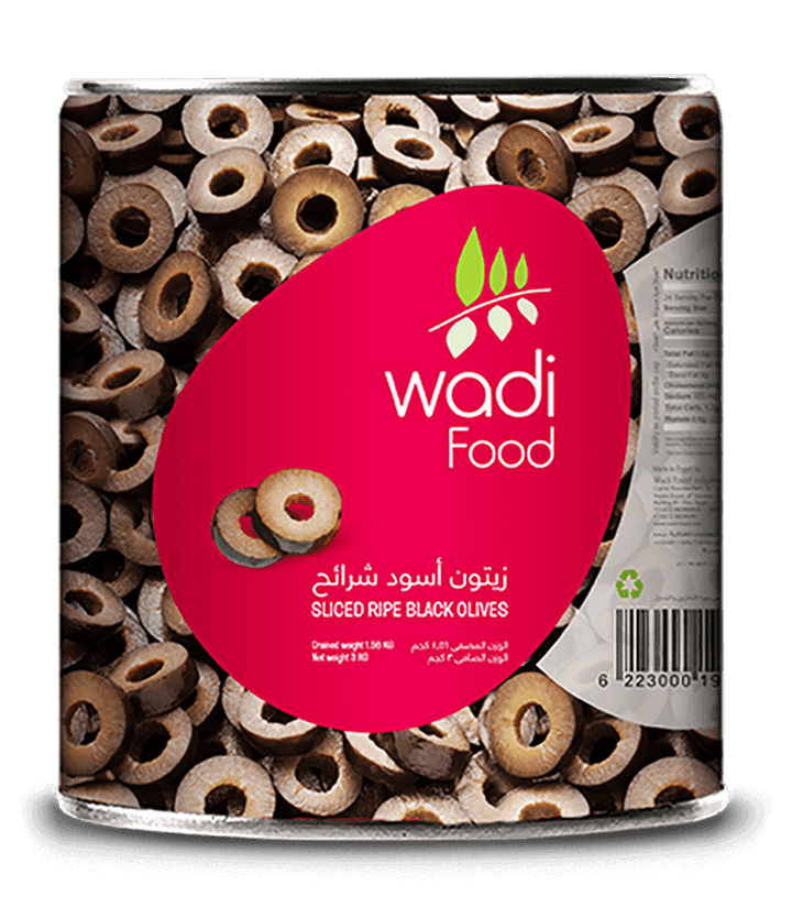 Wadi Food Sliced Ripe Olives 3kg Tin Wadi Food