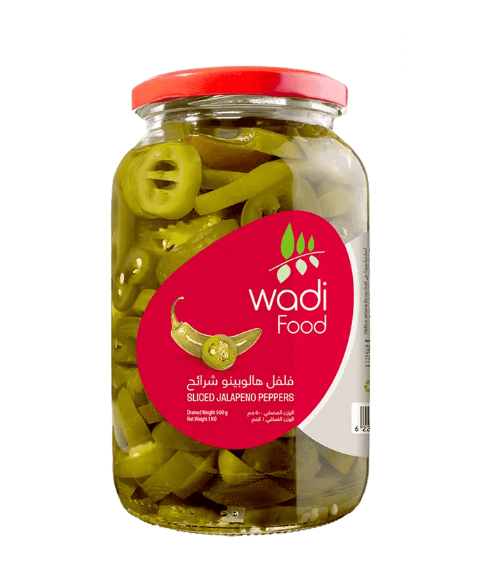 Wadi Food Sliced Jalapeno Peppers 1kg Jar Wadi Food